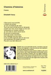 chemins d'histoires, elisabeth vaury, editions cockritures, poésies